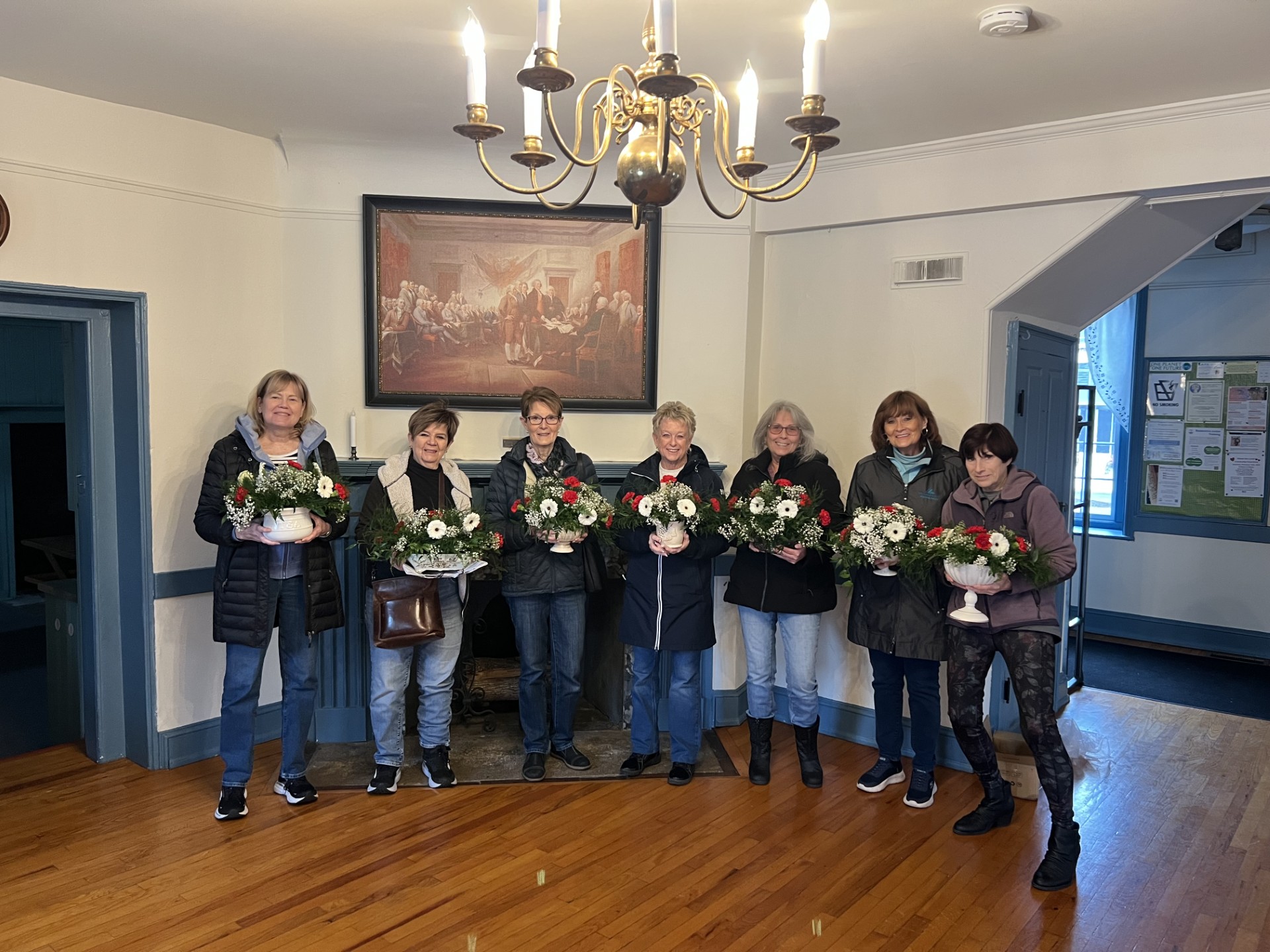 February Floral Workshop we did a Horizontal Design.